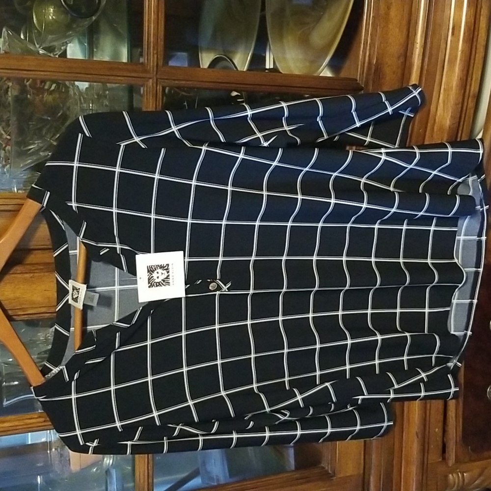 Navy blue Anne Klein blouse